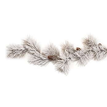 Flocked Long Needle Pine Garland (Set of 2)