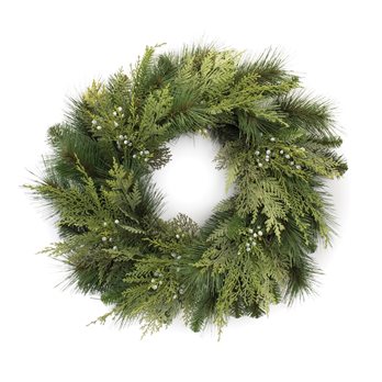 Mixed Pine Juniper Wreath 24.5"D