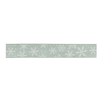 Wired Snowflake Ribbon 2.5" x 10yds