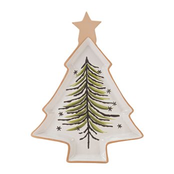 Ceramic Christmas Tree Tray (Set of 4)