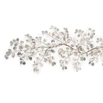 Metallic Silver Dollar Eucalyptus Garland 4'L