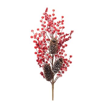 Frosted Berry and Pinecone Spray (Set of 2)