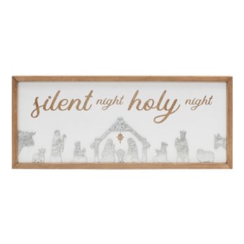 Silent Night Wall Sign 19"L