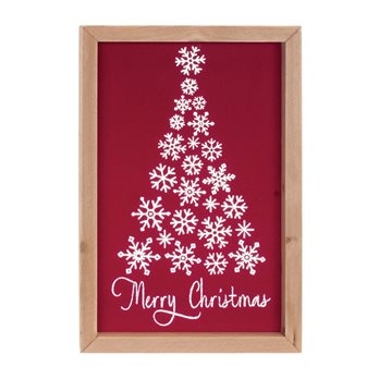 Merry Christmas Snowflake Tree Print 9.5"H