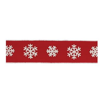 Holiday Snowflake Ribbon 4" x 5 Yds.