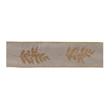 Gold Leaf Print Ribbon (Set of 2)