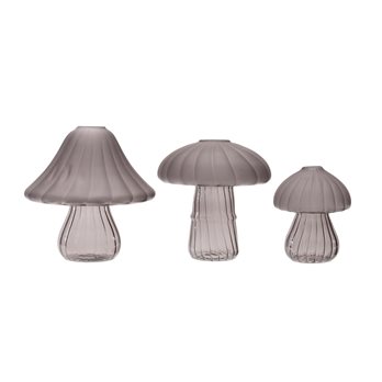 Frosted Glass Mushroom Vase (Set of 6)