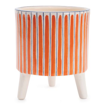 Footed Stripe Planter (Set of 2)