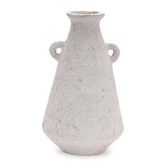 Distressed Terra Cotta Vase with Handles 7.5"H