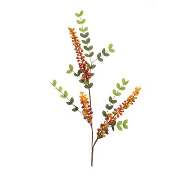 Orange Berry Foliage Spray (Set of 6)