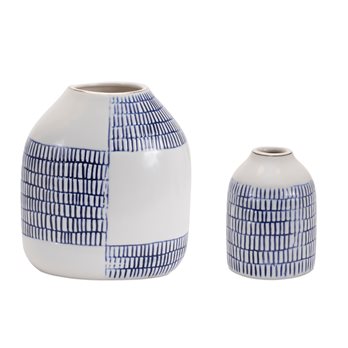 Etched Ceramic Bud Vase (Set of 2)