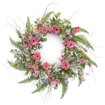 Mixed Fern Floral Wreath 20"D