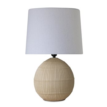 Ribbed Ceramic Table Lamp 20.5"H