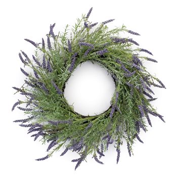 Lavender Floral Wreath 22"D