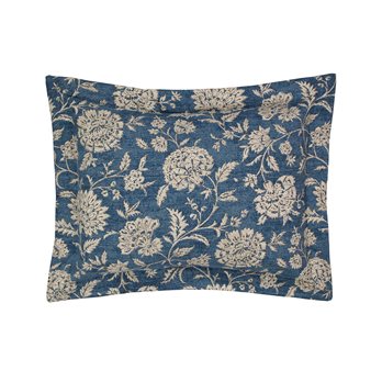 Vintage Indigo Standard Size Pillow Sham