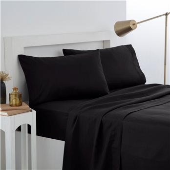 Martex Easy Living Standard Black Microfiber Pillowcase Pair