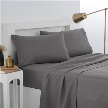 Martex Easy Living Standard Gray Microfiber Pillowcase Pair