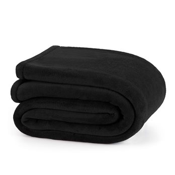 Martex Plush Full Black Blanket