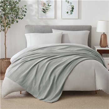 Vellux Cotton King Gray Blanket