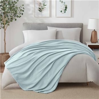 Vellux Cotton King Light Blue Blanket