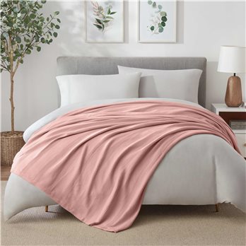 Vellux Cotton King Pink Clay Blanket