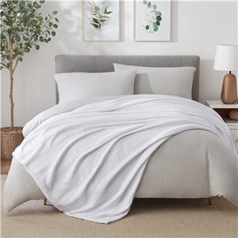 Vellux Cotton King White Blanket