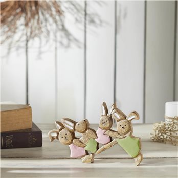 Bunny Hop Wooden Bunnies Playtime Natural 7x9.5x1