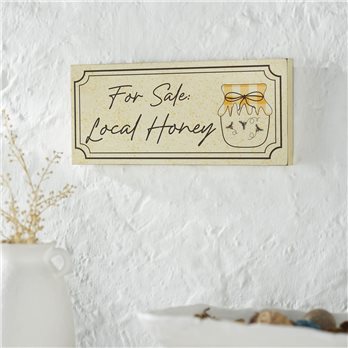 Buzzy Bees For Sale Local Honey MDF Wall Sign 7x16x1