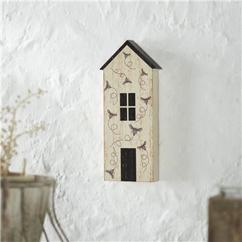 Buzzy Bees Saltbox House with Bee Trails MDF Wall Sign 10x4.5x1