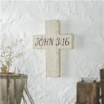 Celebrate Grace John 3:16 Cross MDF Wall Sign 10x7.5x0.75