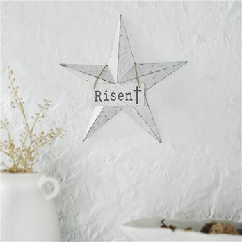 Celebrate Grace Metal Star w/ Risen Tag 12x12