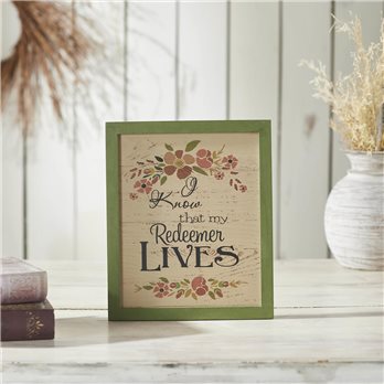 Celebrate Grace My Redeemer Lives MDF Wall Sign 12x10x0.5