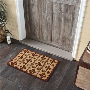 Charleston Mosaic Burgundy Coir Rug Rect 20x30