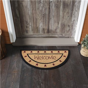 Connell Coir Welcome Rug Half Circle 16.5x33