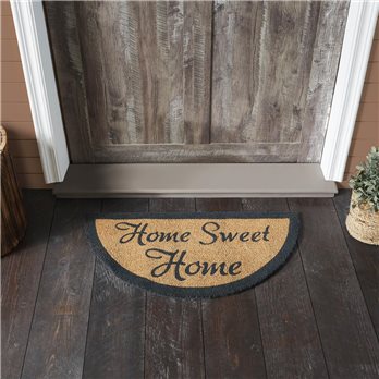 Home Sweet Home Coir Rug Half Circle 16.5x33