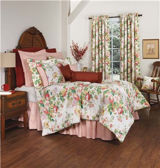 Cottage Rose Twin Size Comforter Set