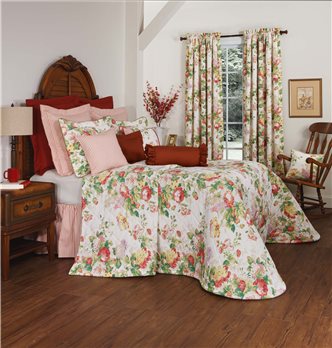 Cottage Rose Twin Size Bedspread