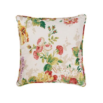 Cottage Rose Square Pillow - Floral