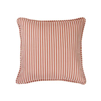 Cottage Rose Square Pillow - Stripe