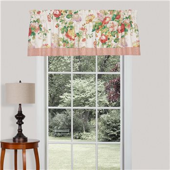 Cottage Rose Tailored Valance with Band