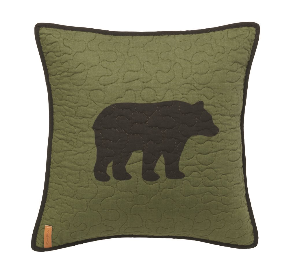 Donna Sharp Throw Blanket - Chimera Bear Lodge Decorative Throw Blanket  with Bear and Watercolor Trees Pattern
