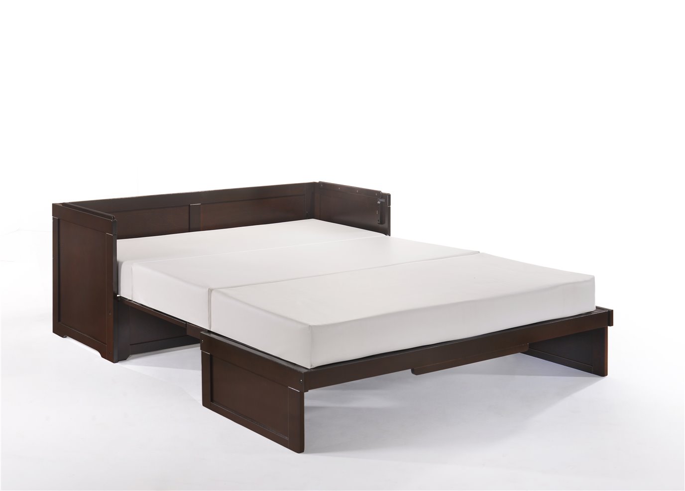 Murphy Cube Cabinet Bed in Chocolate Finish with Mattress by Night ...