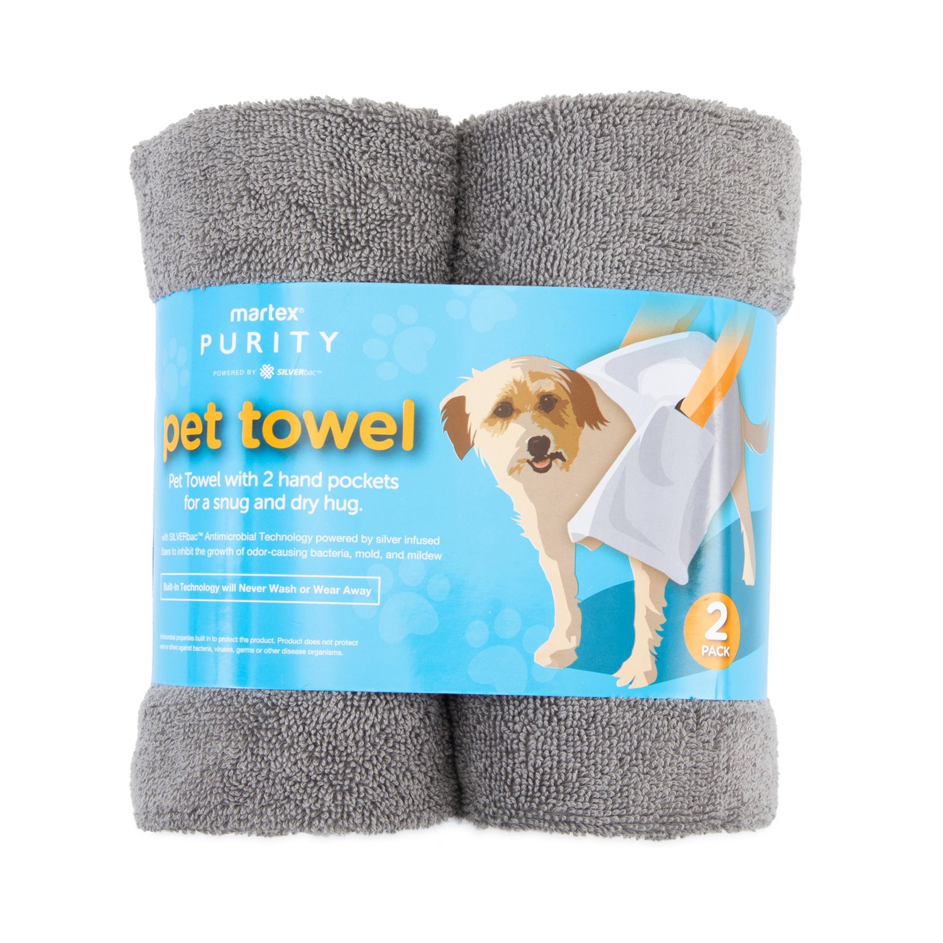 Martex Purity 6 Piece Towel Set Harpoon Gray