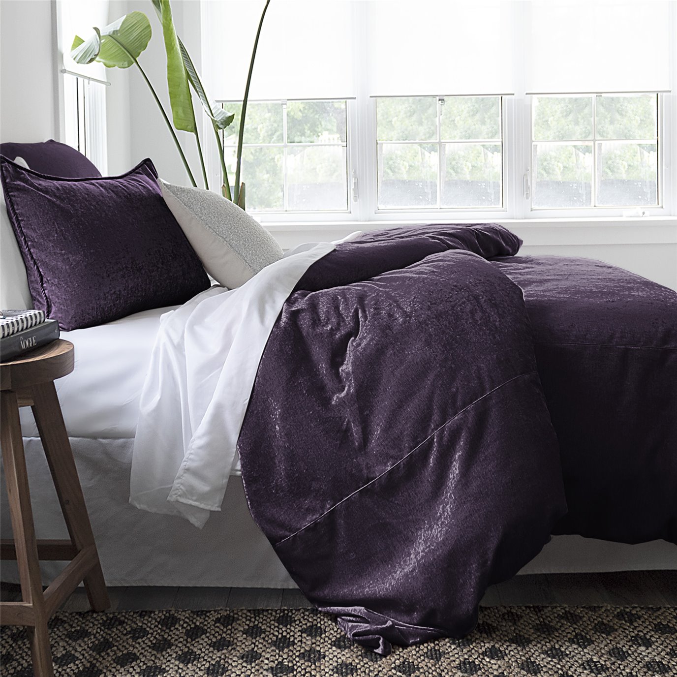 Eggplant store pillow shams