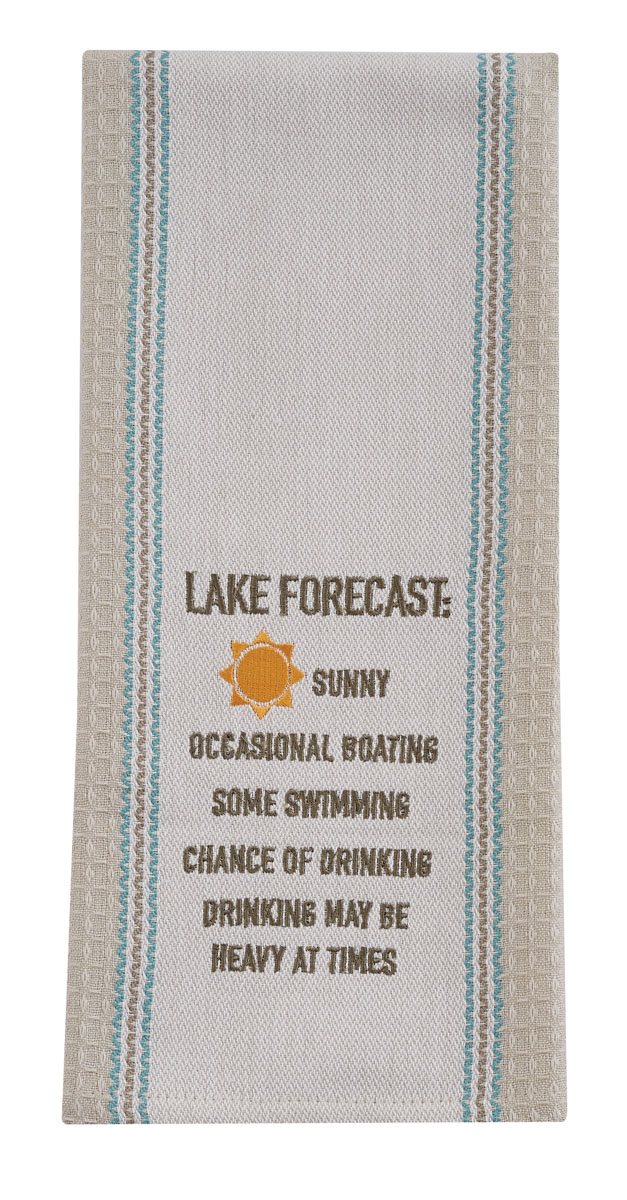 Park Designs at The Lake Embroidered Sentiment Dishtowel