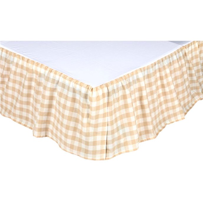 Annie Buffalo Tan Check Twin Bed Skirt 39x76x16 Thumbnail