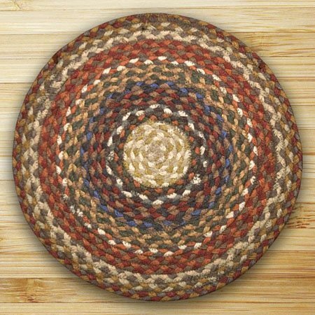 Honey/Vanilla/Ginger Round Braided Rug 5.75'x5.75' by Earth Rugs