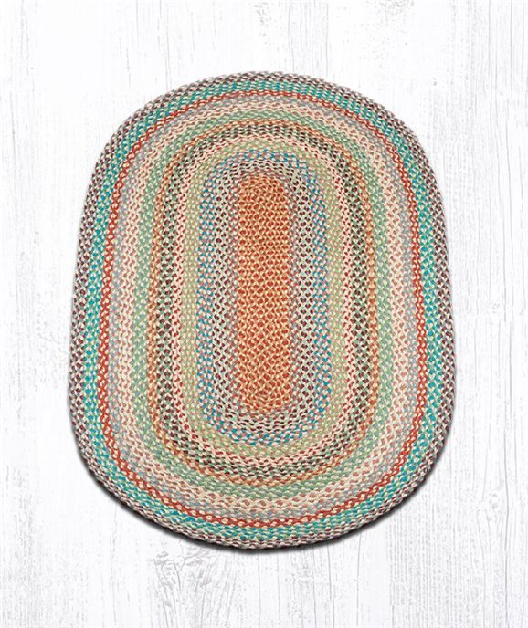 Multi 1 Oval Braided Rug 3'x5' Thumbnail