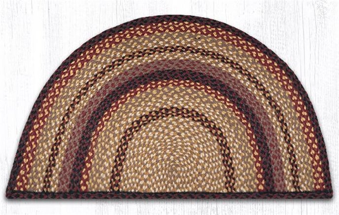 Black Cherry/Chocolate/Cream Large Rug Slice 24"x39" Thumbnail