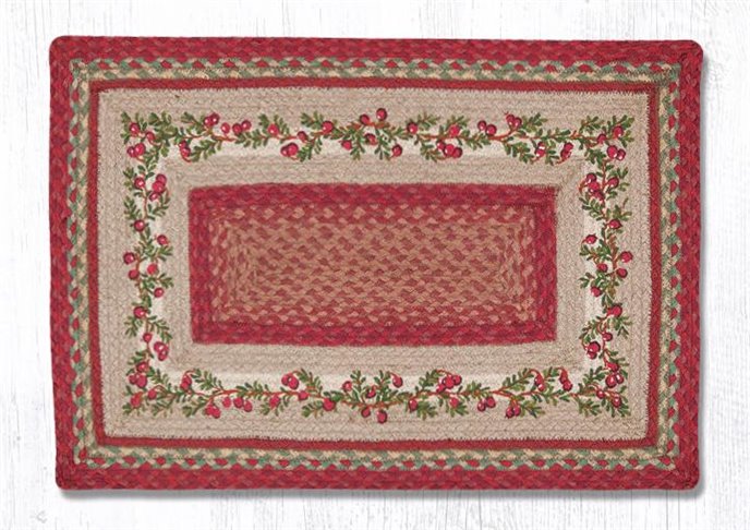 Cranberries Rectangular Braided Rug 20"x30" Thumbnail